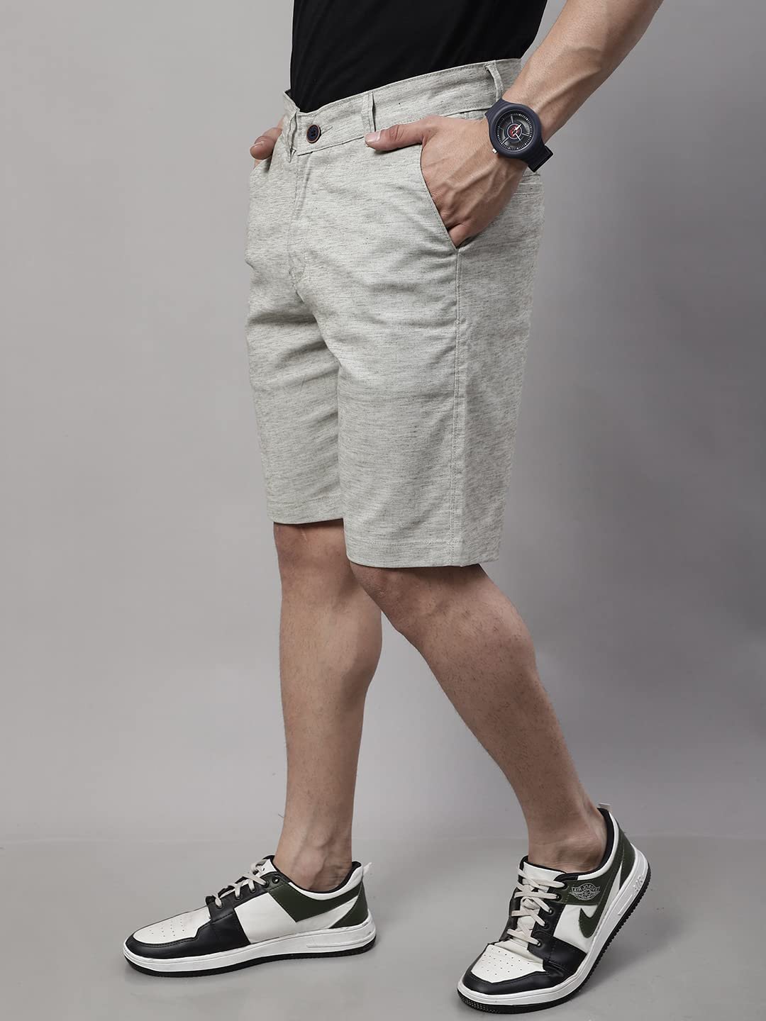 Majestic Man Cotton Regular fit Shorts for Men (32, Light Green)