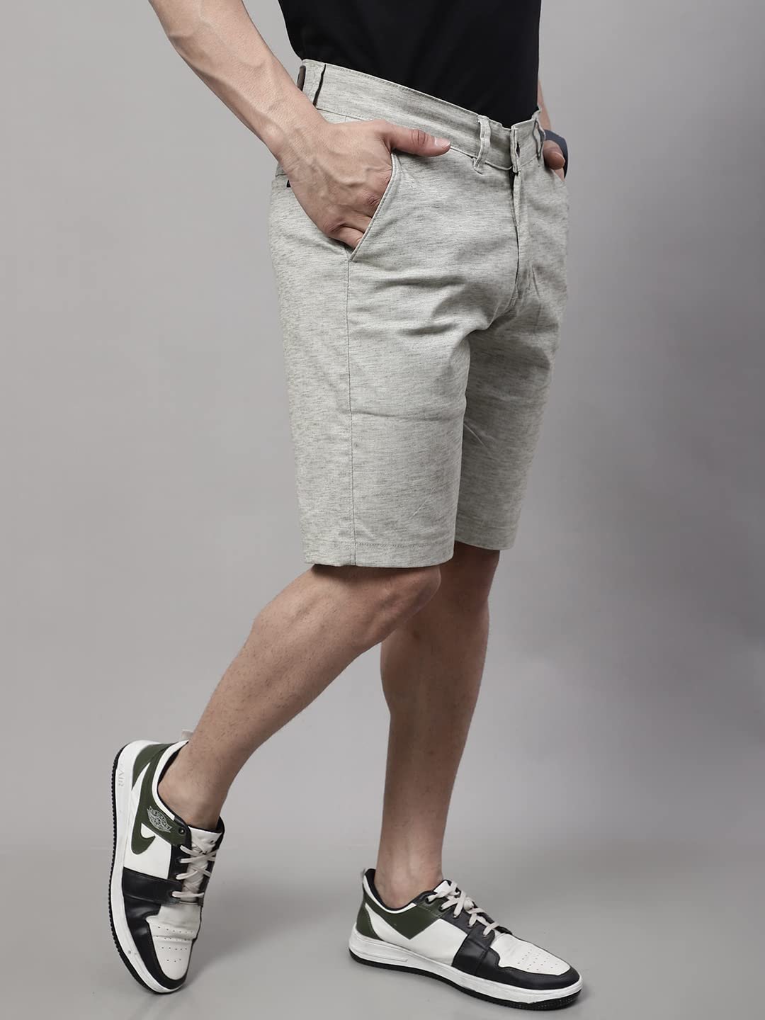 Majestic Man Cotton Regular fit Shorts for Men (32, Light Green)