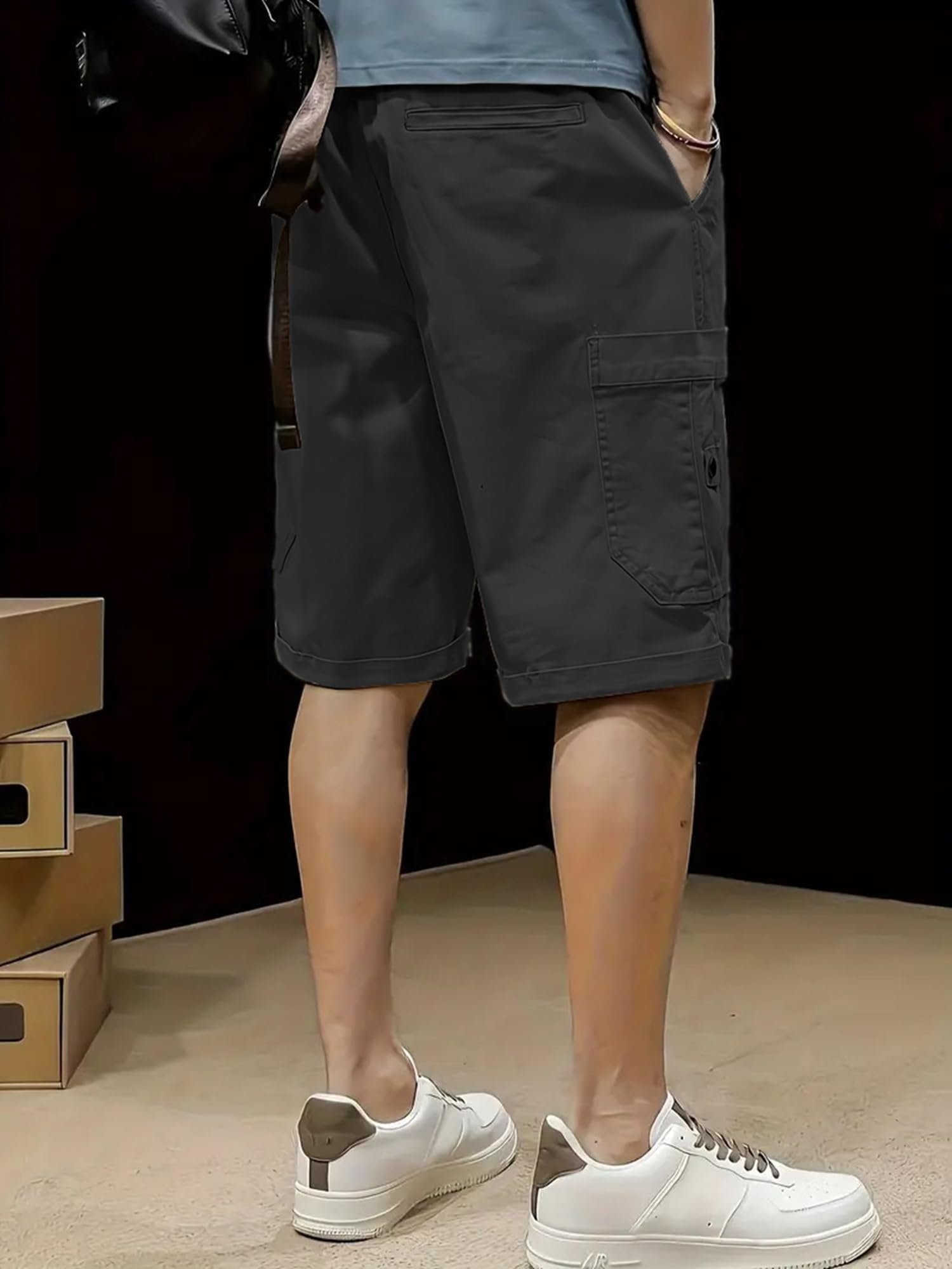 Men shorts || Men shorts cotton || Men shorts casual (Short-10-Grey-XL)