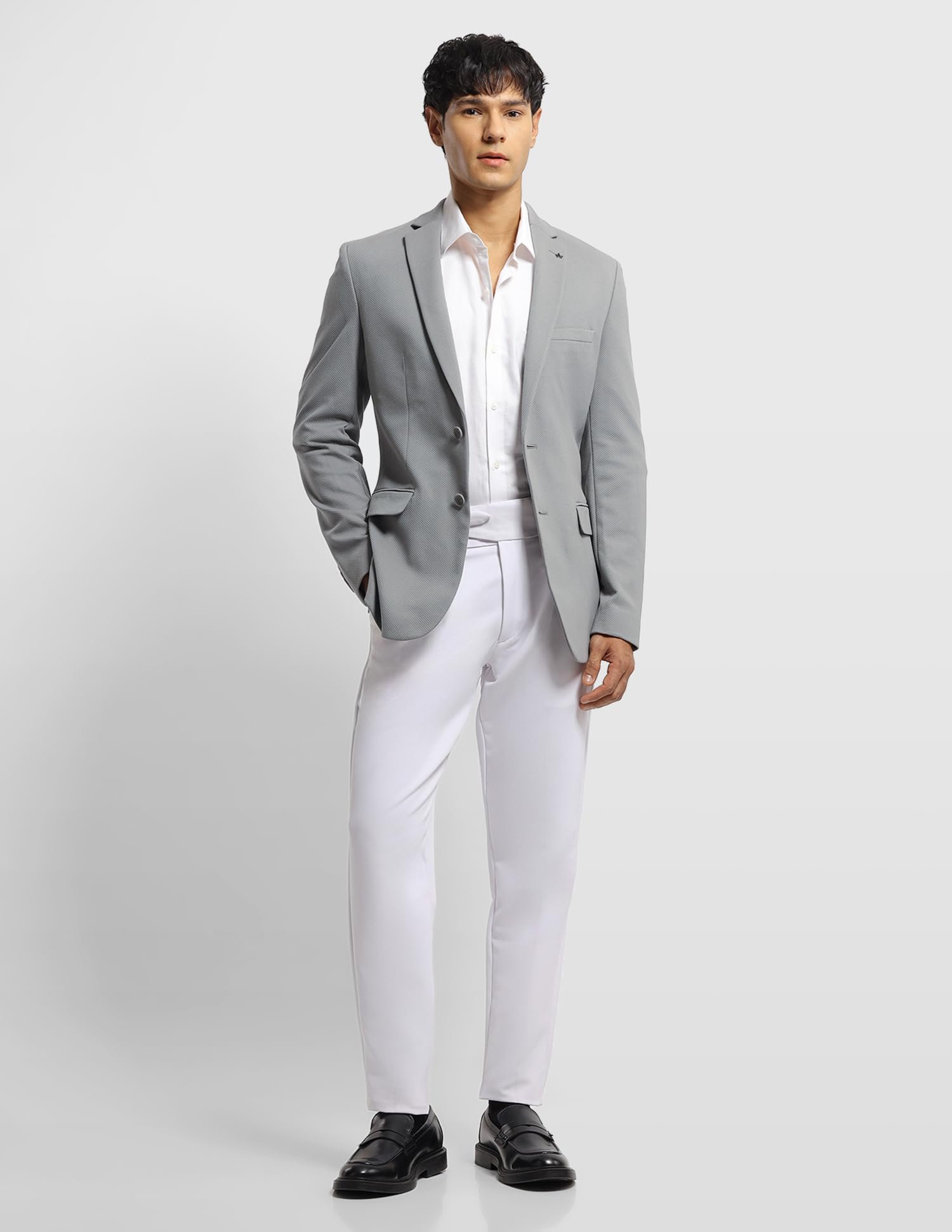 Arrow Men's Zero Calorie Slim Fit Textured Blazer