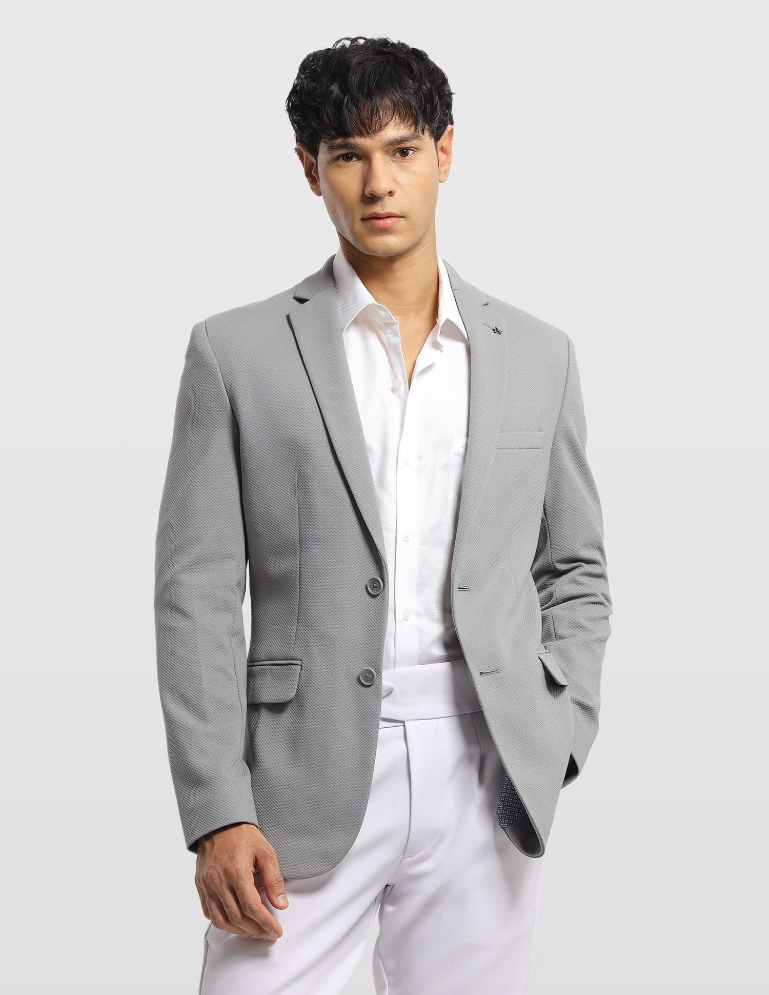 Arrow Men's Zero Calorie Slim Fit Textured Blazer