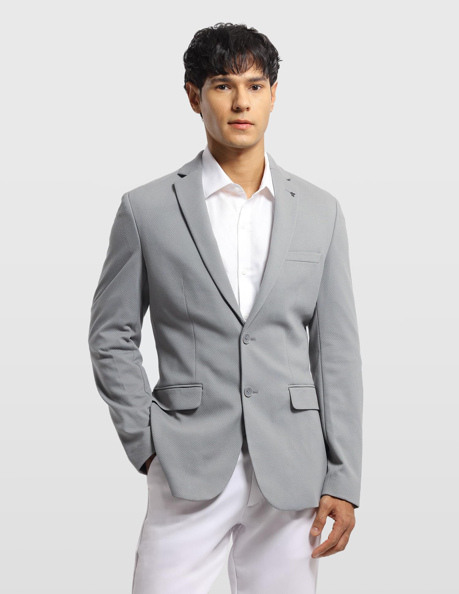 Arrow Men's Zero Calorie Slim Fit Textured Blazer
