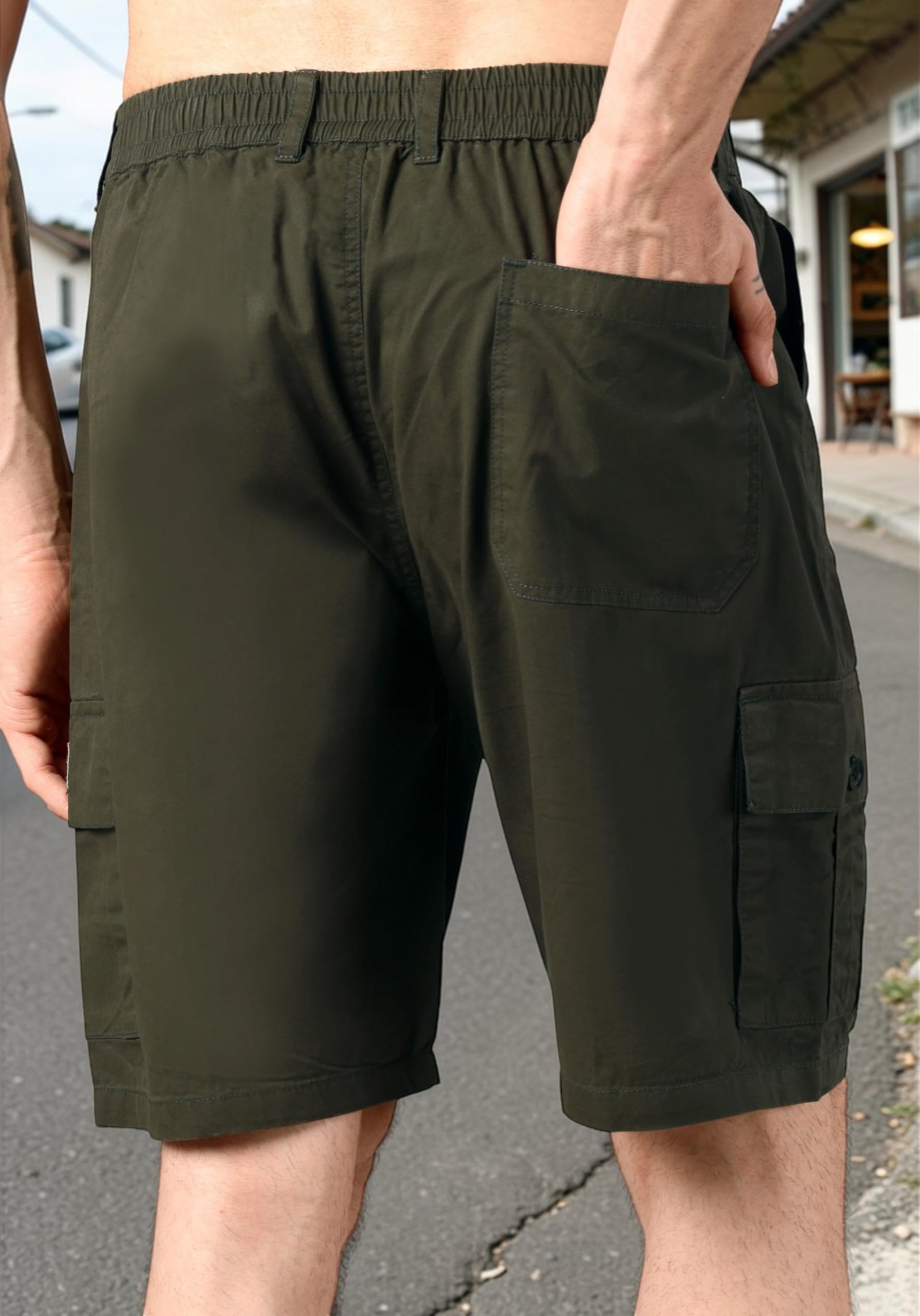 RynoGear Cotton Shorts for Man|| Casual Shorts for Men Stylish || Shorts Pant for Men Military Green