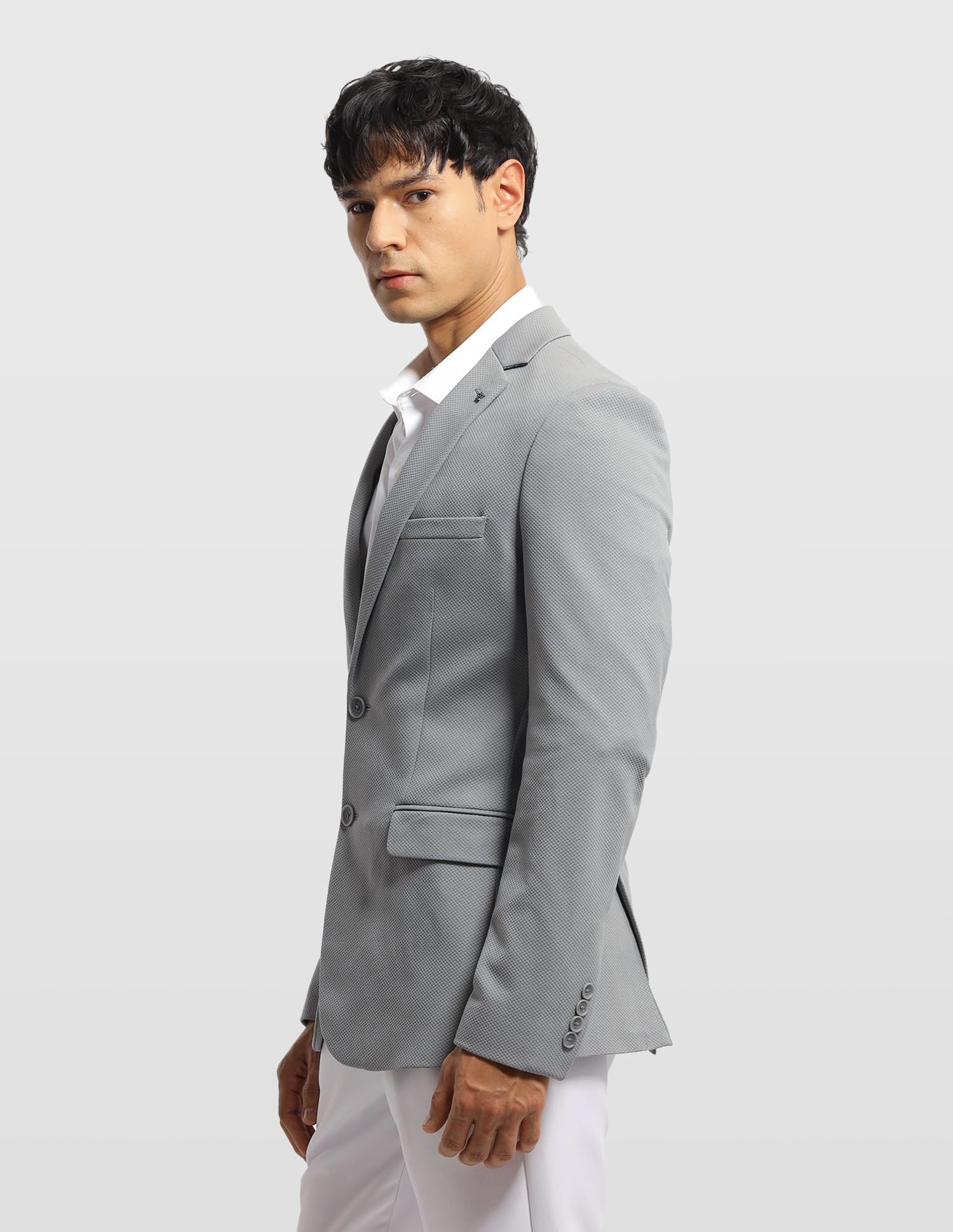 Arrow Men's Zero Calorie Slim Fit Textured Blazer