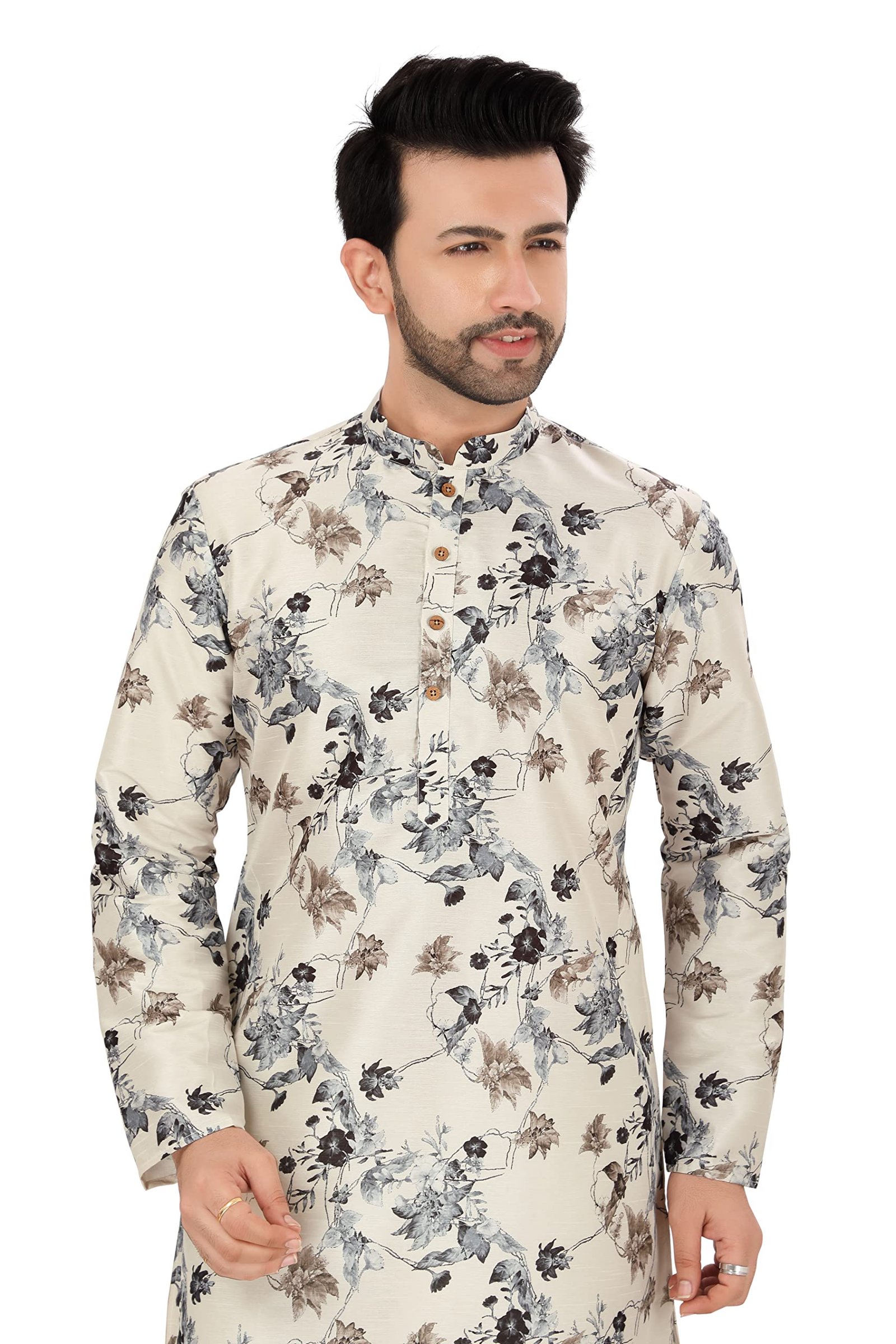 Logass Cotton Printed Kurta Pyjama Set For Men Ethnic & Designer Wear (Le 001) - (Medium), Multicolor