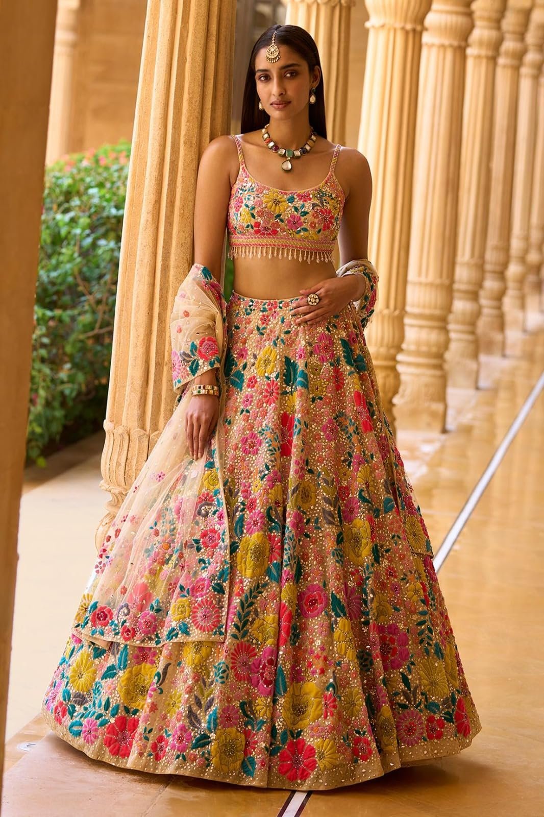 AG Clothing Women's Georgette Semi Stitched Lehenga Choli With Dupatta, Designer Sequin Embroidery Work, Traditional Ethnic Wear Wedding Lehenga for Women
