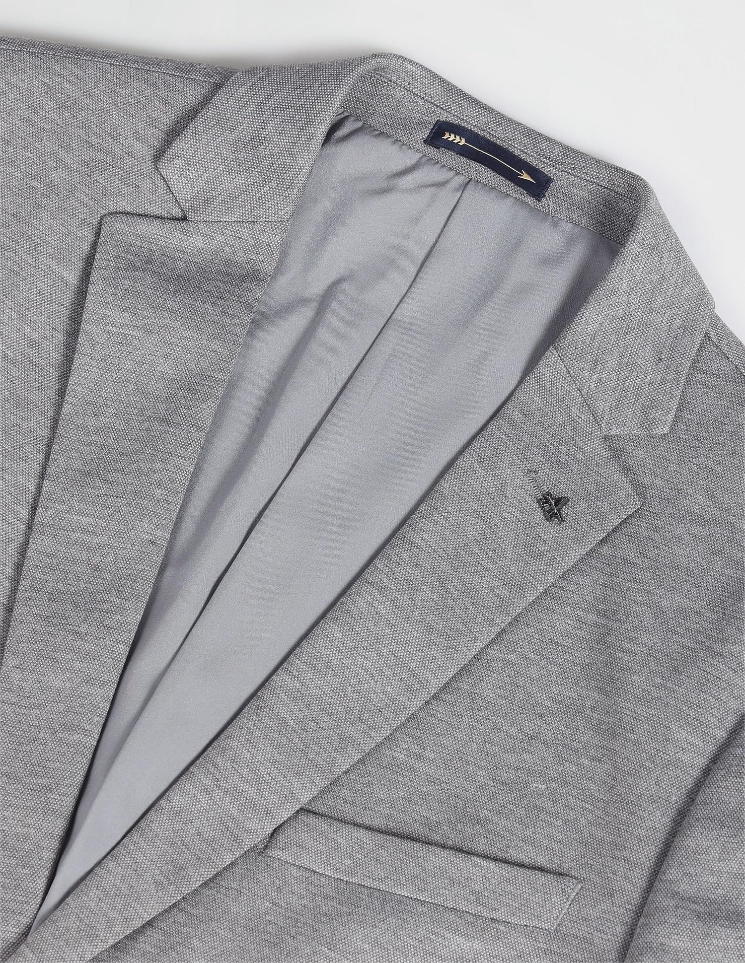 Arrow Textured Slim Fit Blazer for Men - Button Closure Formal & Casual Wear Mens Blazer - 40, Grey